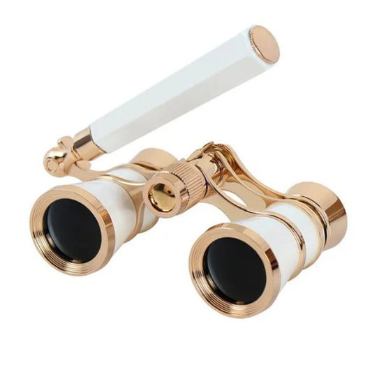 Jumelles de théâtre et d'opéra 3x25 blanches avec manche intégré