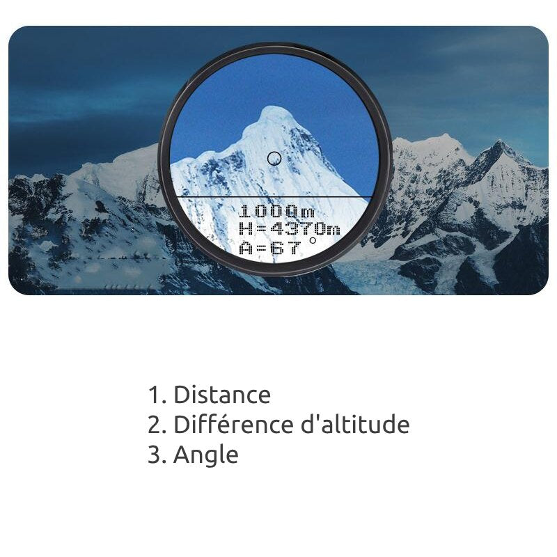 Affichage OLED de distance et d'angle des jumelles télémètre 8x40